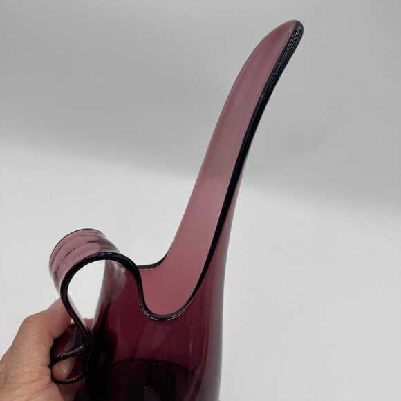 Le Smith Amethyst Glass Taper Candle Holder Mid century Modern MCM - Picture 6 of 12